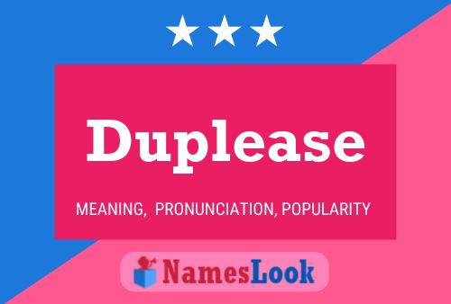 Duplease Naam Poster