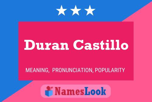 Duran Castillo Naam Poster