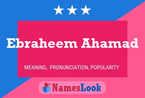 Ebraheem Ahamad Naam Poster