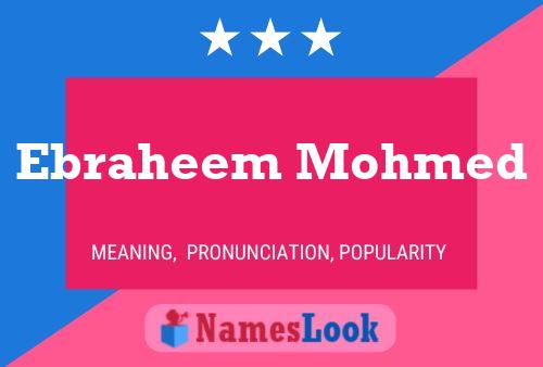 Ebraheem Mohmed Naam Poster