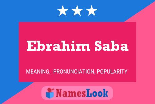 Ebrahim Saba Naam Poster