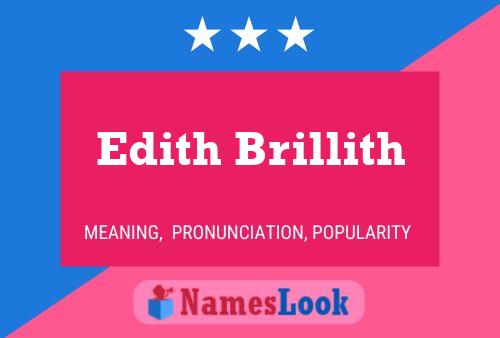 Edith Brillith Naam Poster