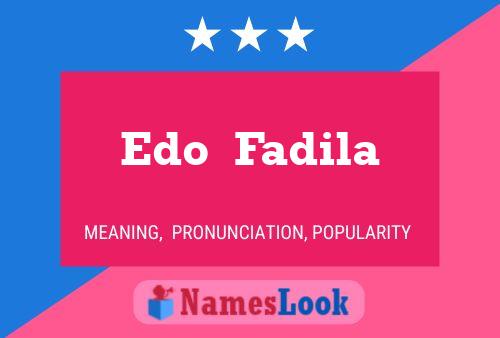 Edo  Fadila Naam Poster