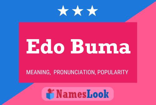 Edo Buma Naam Poster