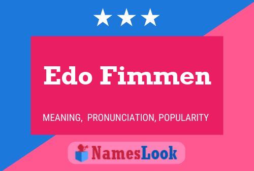 Edo Fimmen Naam Poster