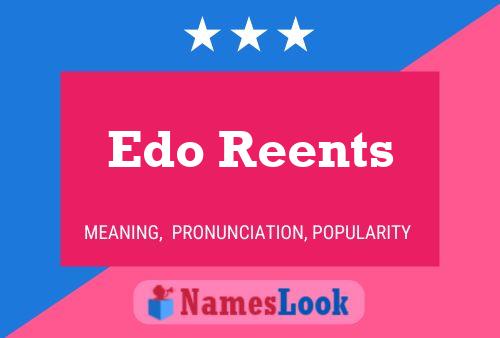 Edo Reents Naam Poster