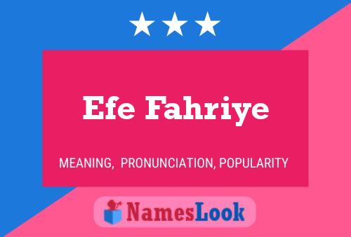 Efe Fahriye Naam Poster