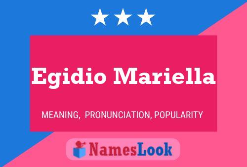 Egidio Mariella Naam Poster