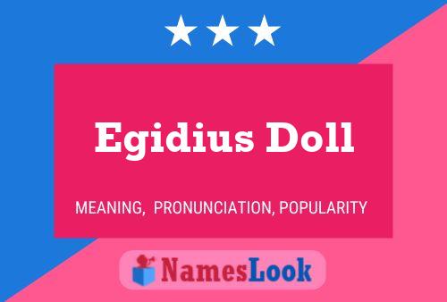 Egidius Doll Naam Poster