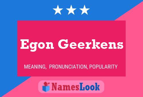 Egon Geerkens Naam Poster