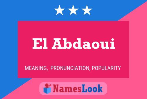 El Abdaoui Naam Poster