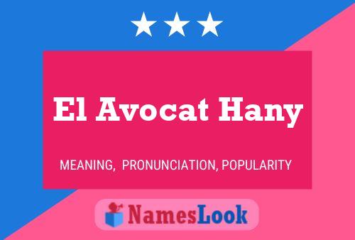 El Avocat Hany Naam Poster