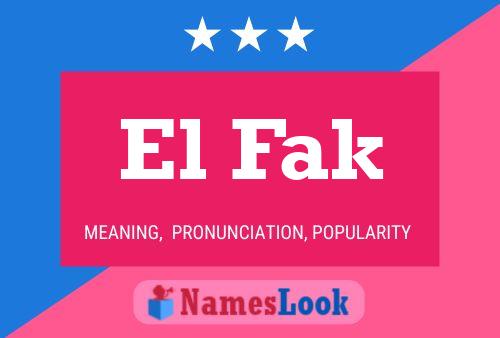 El Fak Naam Poster