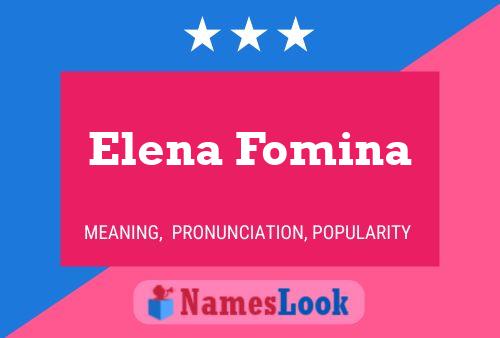 Elena Fomina Naam Poster