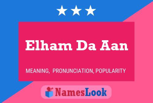 Elham Da Aan Naam Poster