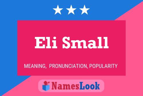 Eli Small Naam Poster