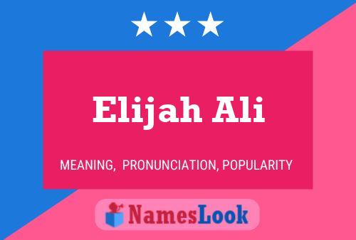 Elijah Ali Naam Poster