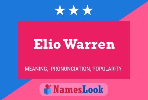 Elio Warren Naam Poster