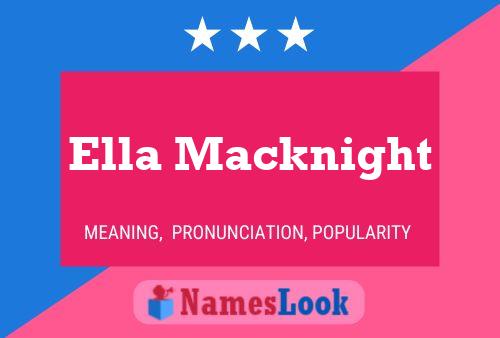 Ella Macknight Naam Poster