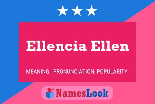 Ellencia Ellen Naam Poster