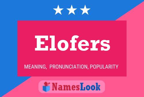 Elofers Naam Poster