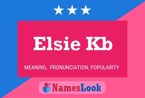 Elsie Kb Naam Poster