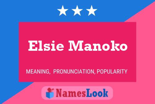 Elsie Manoko Naam Poster