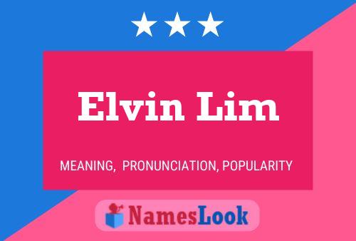 Elvin Lim Naam Poster