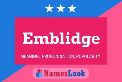 Emblidge Naam Poster