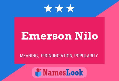 Emerson Nilo Naam Poster