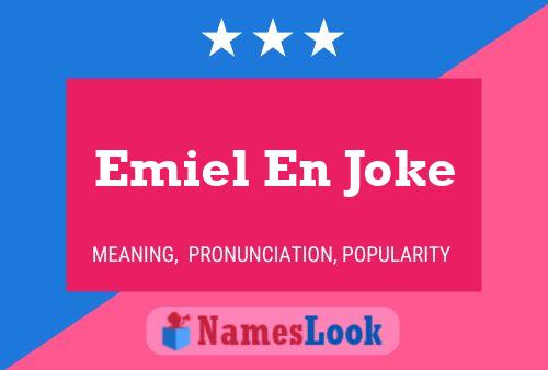 Emiel En Joke Naam Poster