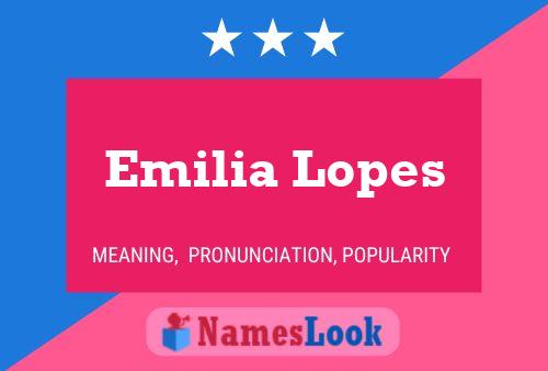 Emilia Lopes Naam Poster