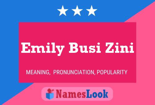 Emily Busi Zini Naam Poster