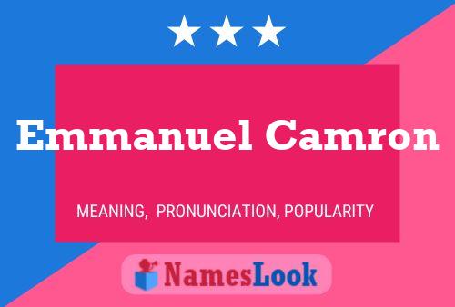 Emmanuel Camron Naam Poster