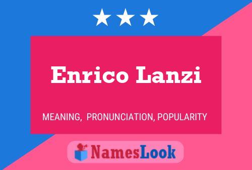 Enrico Lanzi Naam Poster