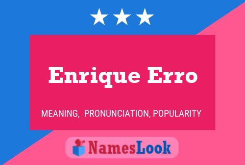 Enrique Erro Naam Poster