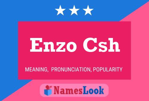 Enzo Csh Naam Poster