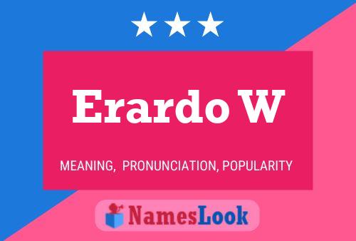 Erardo W Naam Poster