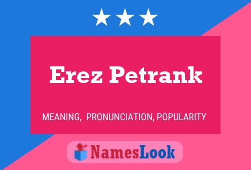 Erez Petrank Naam Poster