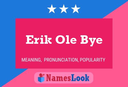 Erik Ole Bye Naam Poster