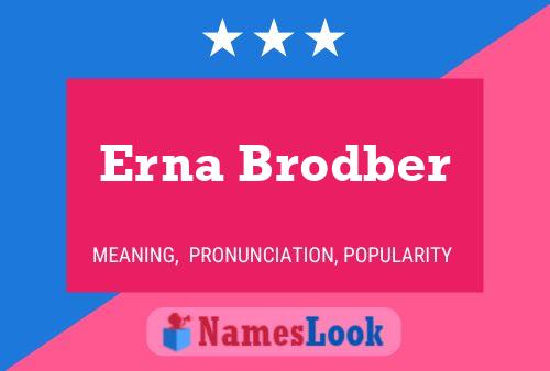 Erna Brodber Naam Poster