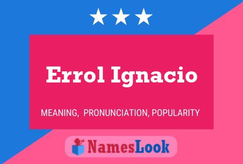 Errol Ignacio Naam Poster