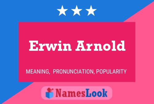 Erwin Arnold Naam Poster