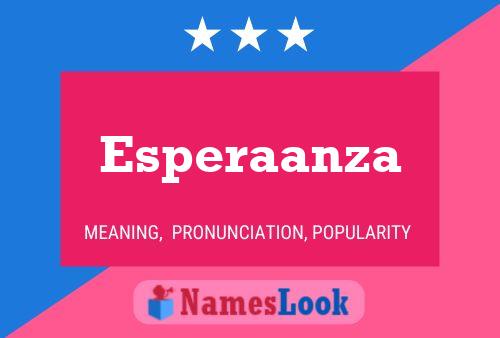 Esperaanza Naam Poster