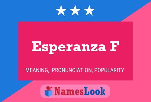 Esperanza F Naam Poster