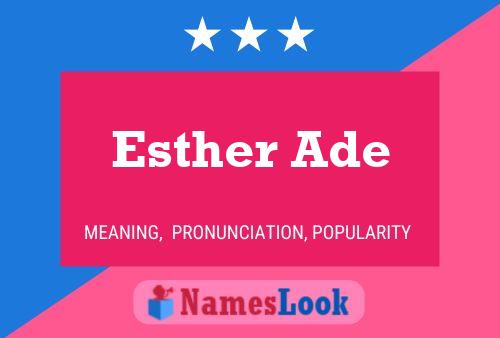 Esther Ade Naam Poster