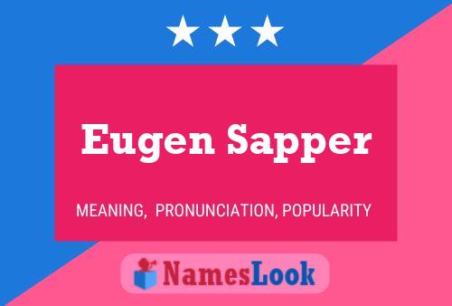 Eugen Sapper Naam Poster