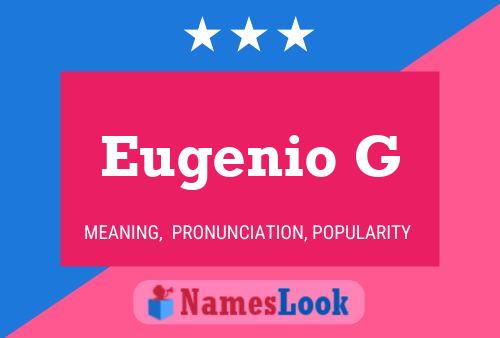 Eugenio G Naam Poster