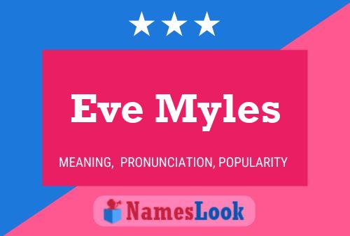 Eve Myles Naam Poster