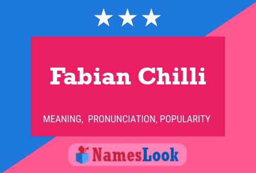 Fabian Chilli Naam Poster